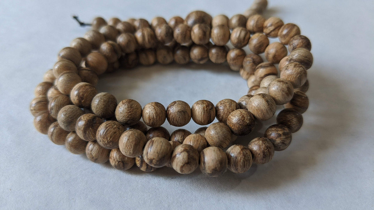 Wild Young Tigerwood Agarwood - 108 mala -6mm 10g -