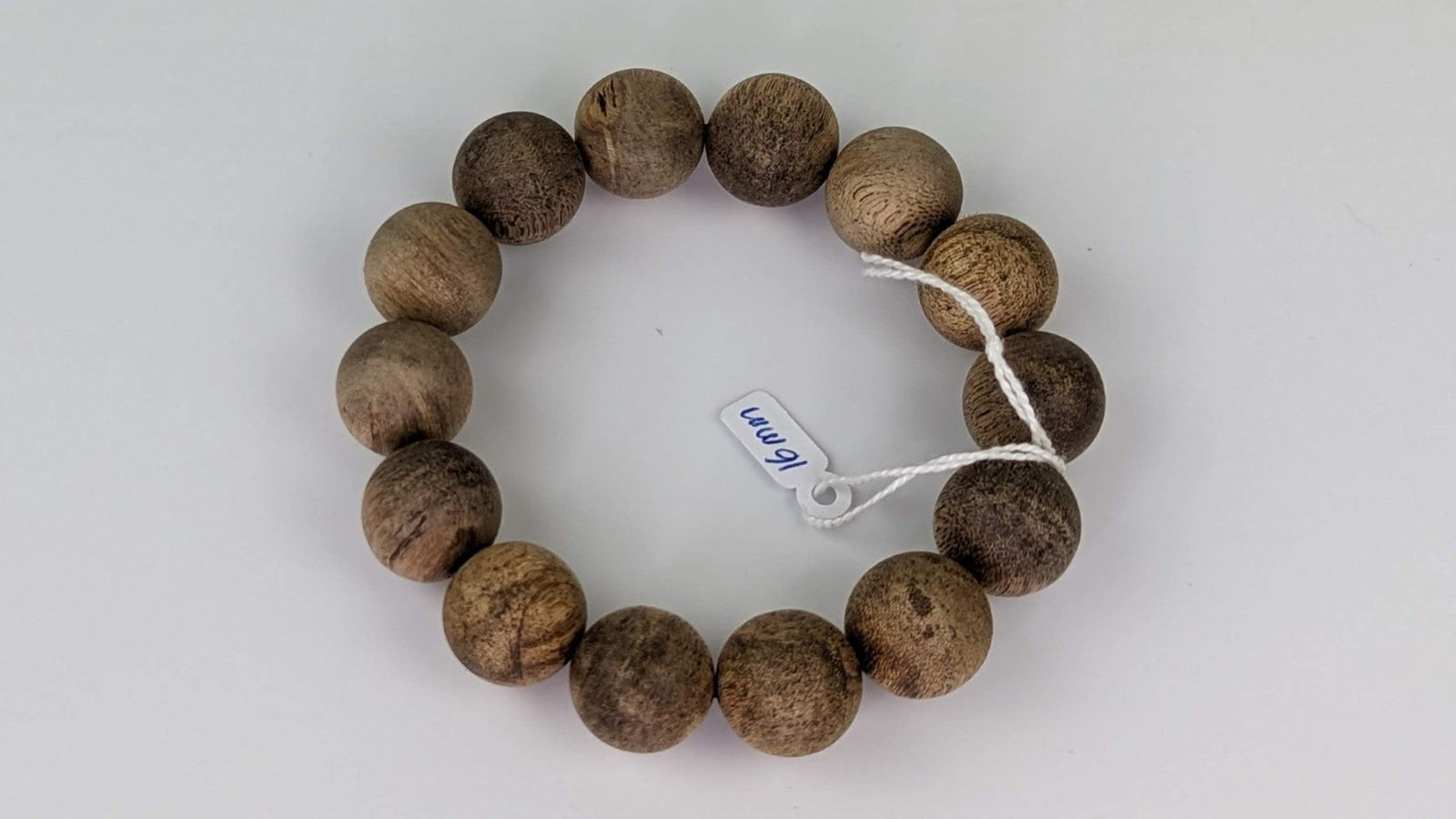 WMB Wild Merauke Agarwood bracelet 21 g light-polished 14 beads 16mm -