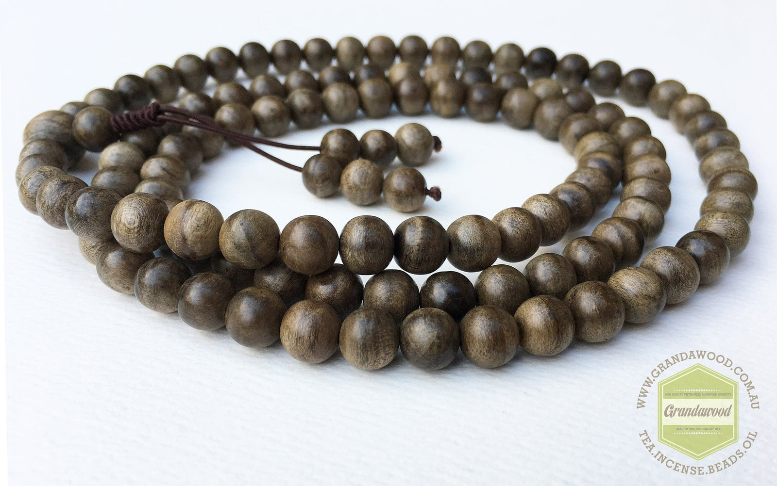 ZZ-SOLD OUT-ZZ- Patience of A Saint Wild Agarwood 108 mala bead- 8mm, 34g -