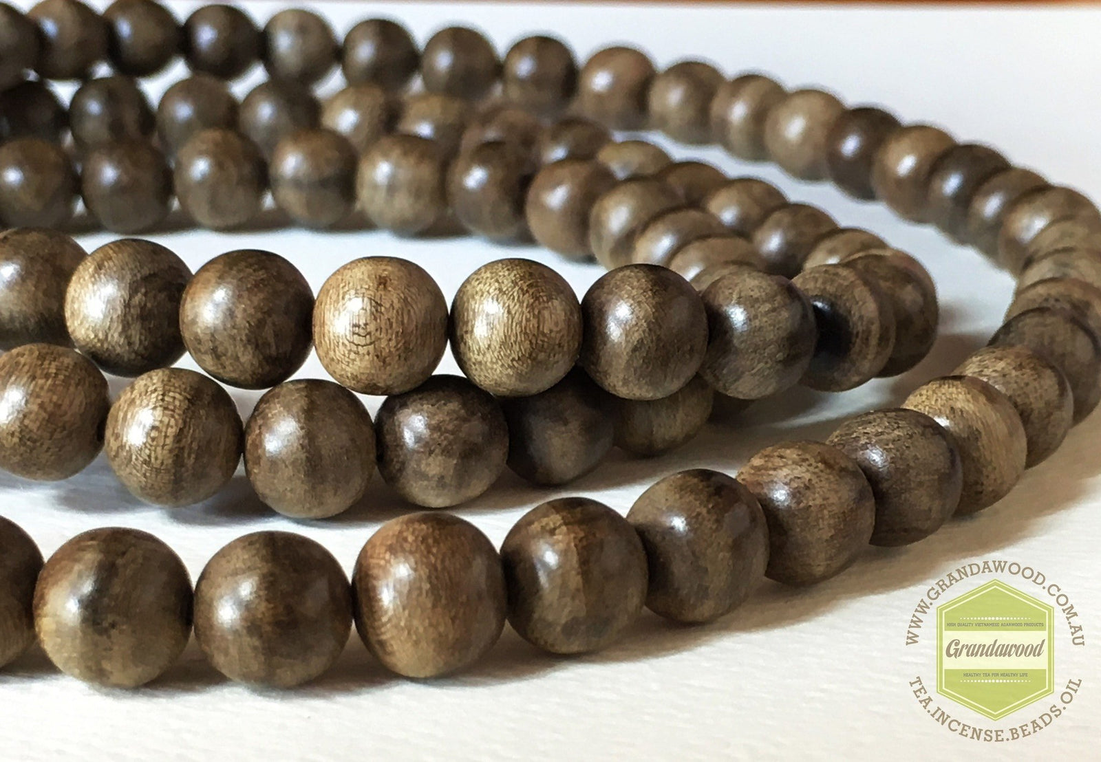 ZZ-SOLD OUT-ZZ- Patience of A Saint Wild Agarwood 108 mala bead- 8mm, 34g -