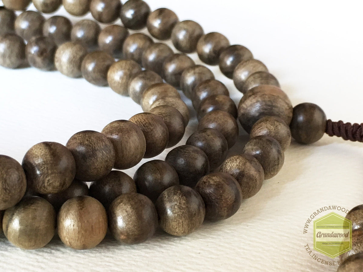 ZZ-SOLD OUT-ZZ- Patience of A Saint Wild Agarwood 108 mala bead- 8mm, 34g -
