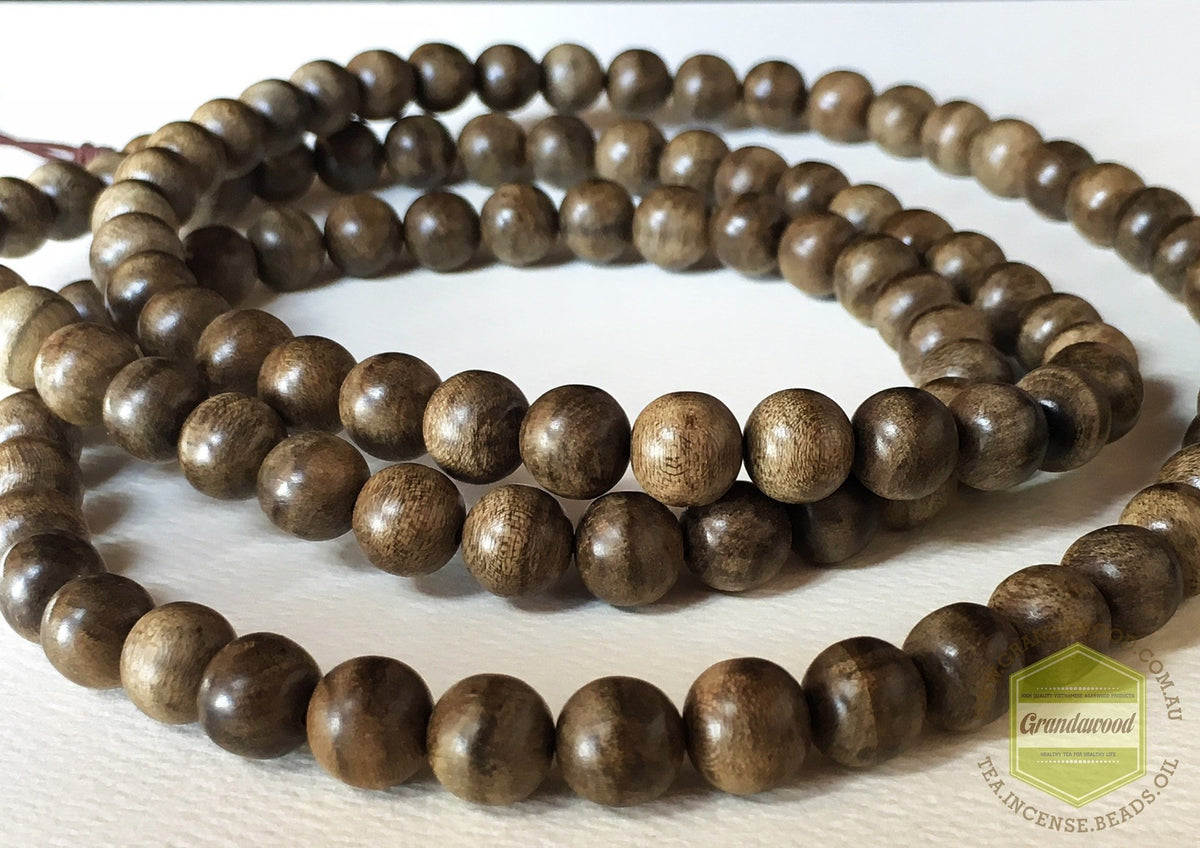 ZZ-SOLD OUT-ZZ- Patience of A Saint Wild Agarwood 108 mala bead- 8mm, 34g -