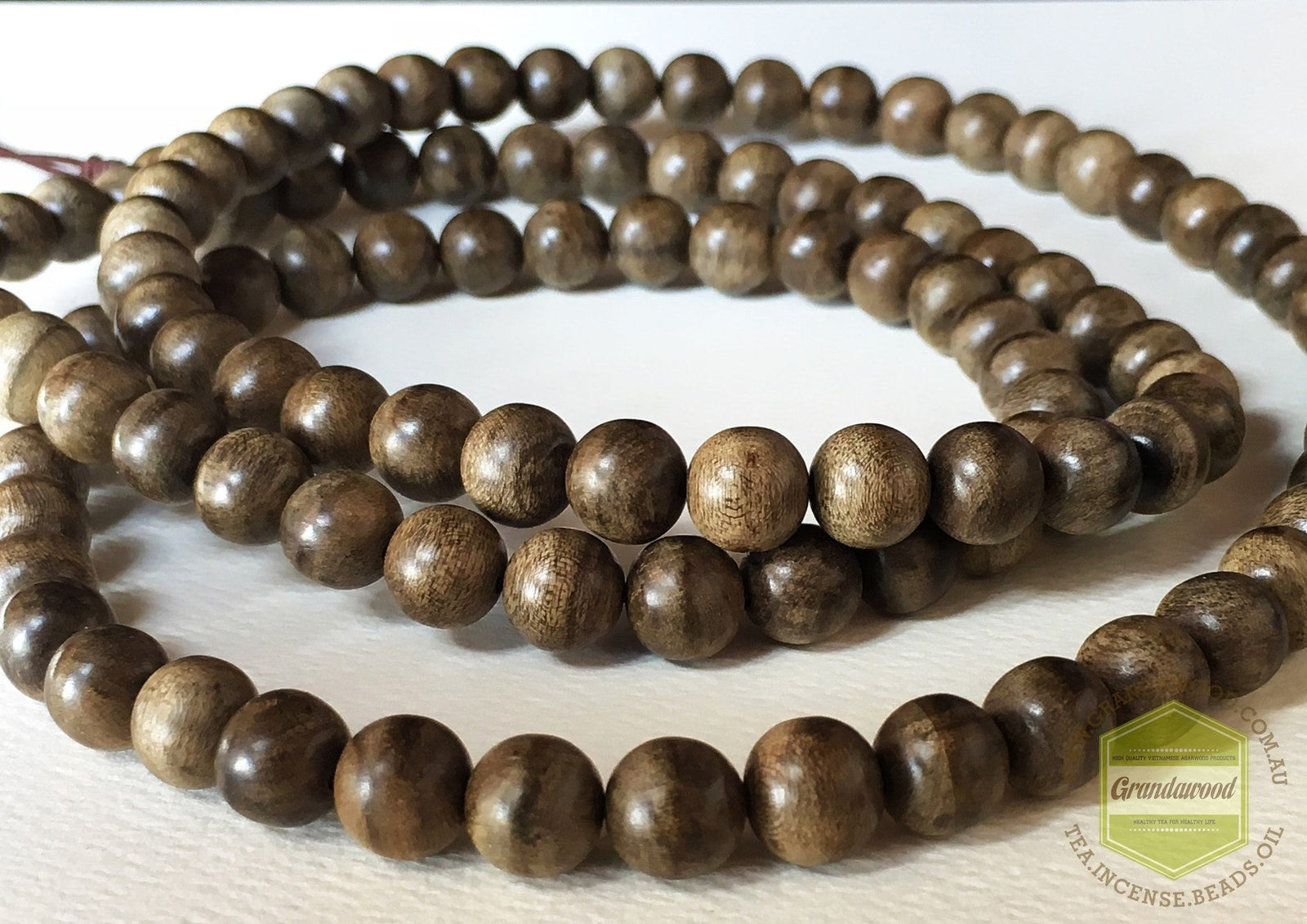 ZZ-SOLD OUT-ZZ- Patience of A Saint Wild Agarwood 108 mala bead- 8mm, 34g -