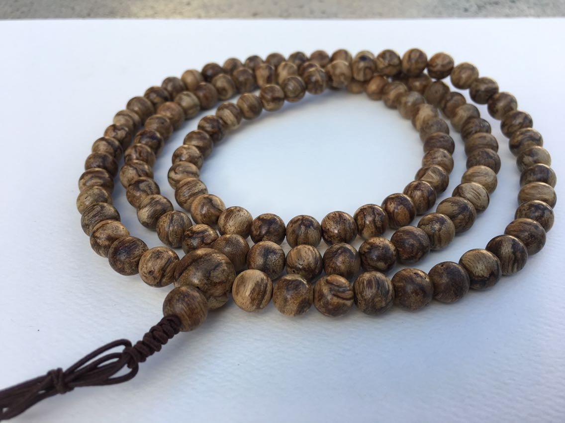 ZZ-SOLD OUT-ZZ- The Fearless Tiger- Wild Agarwood 108 mala beads Borneo Region -
