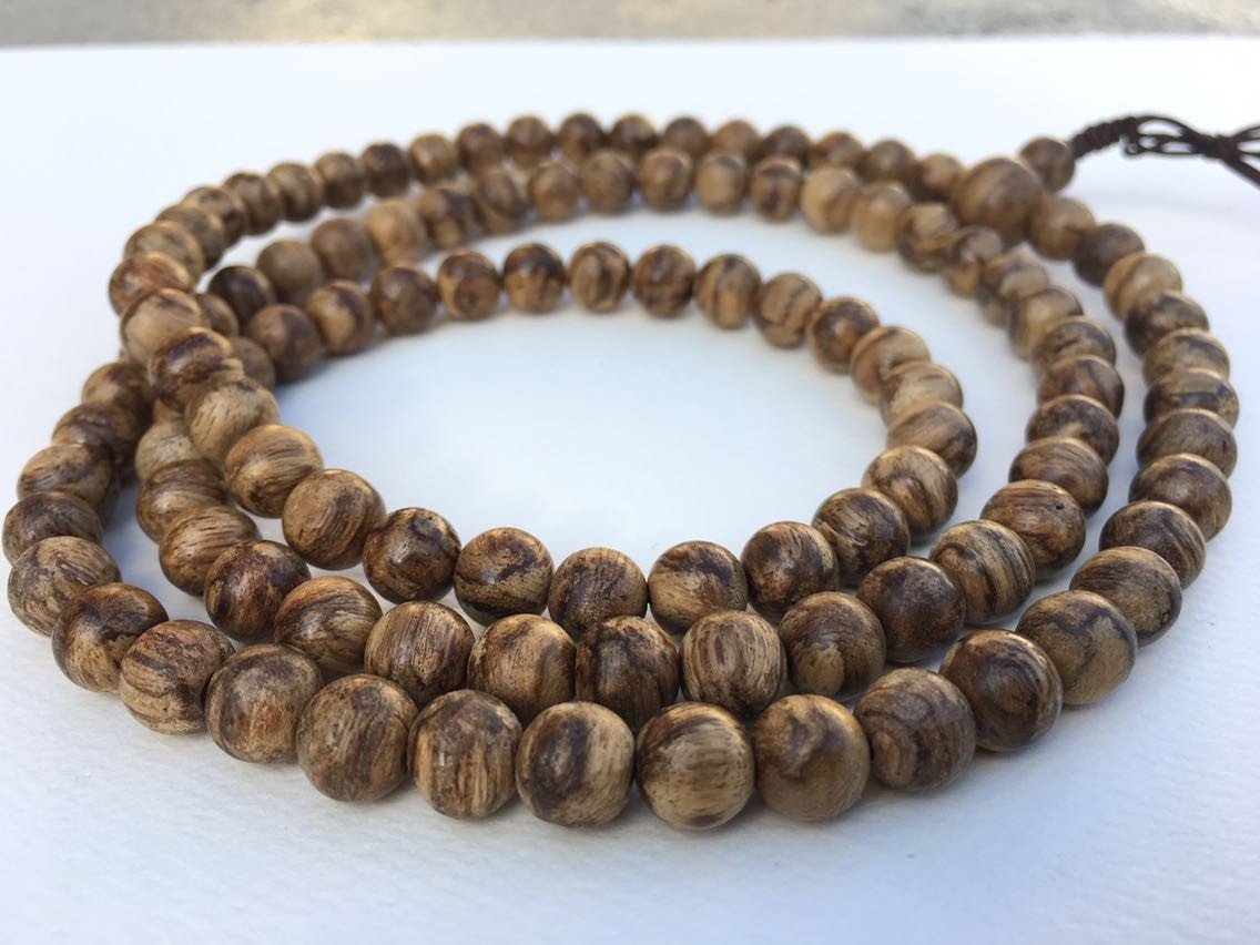 ZZ-SOLD OUT-ZZ- The Fearless Tiger- Wild Agarwood 108 mala beads Borneo Region -