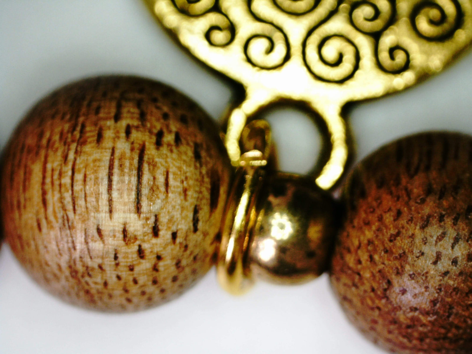 The Clarity - Cultivated agarwood 8mm bracelet with Tree of Life pedant, citrine and turquoise -