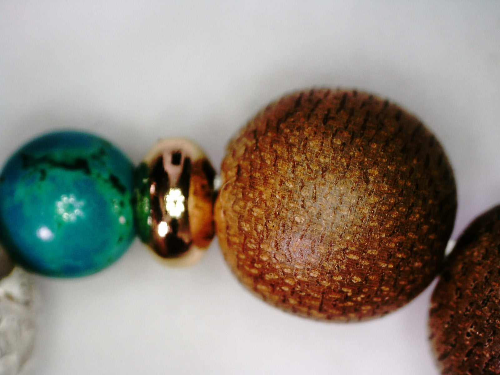 The Clarity - Cultivated agarwood 8mm bracelet with Tree of Life pedant, citrine and turquoise -