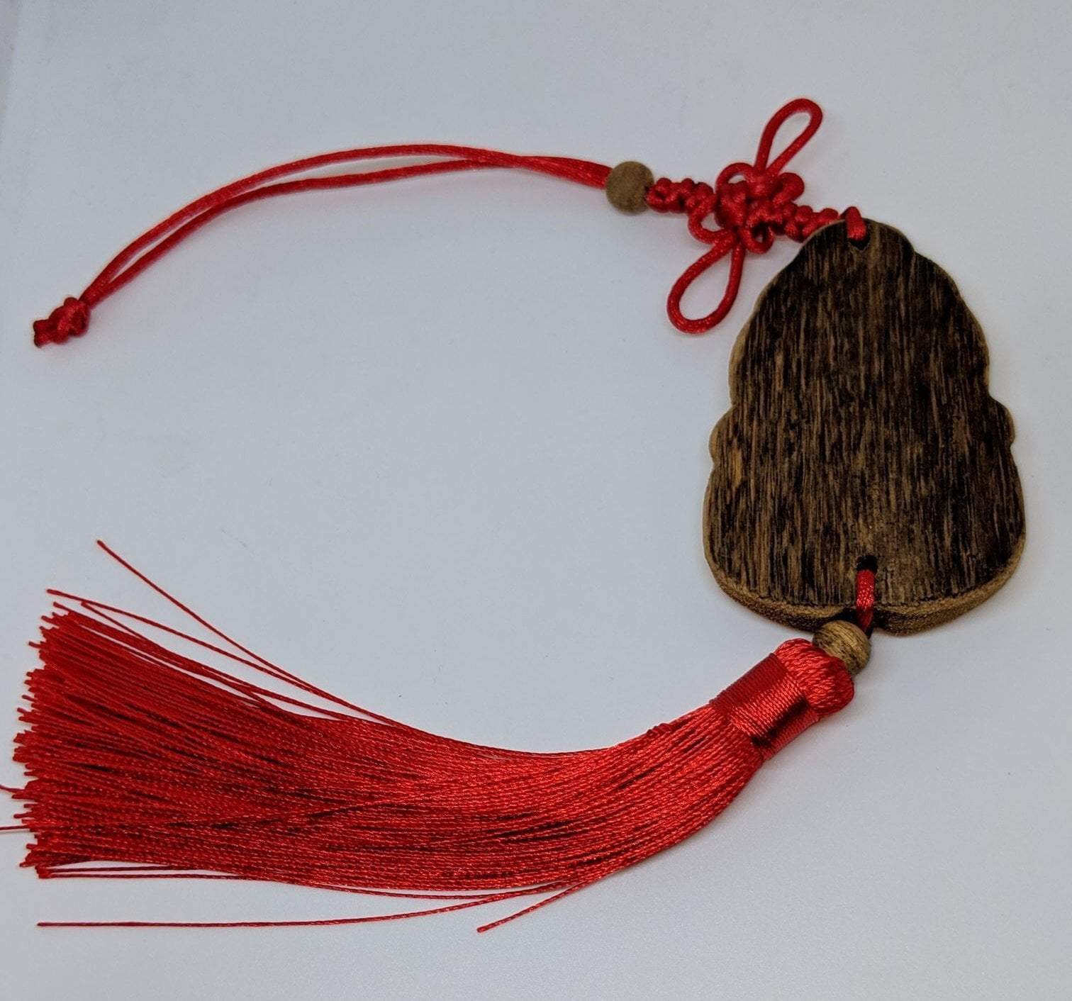 Cultivated Agarwood Key Hanger Charm Guan Yin Avalokitesvara, Happy Buddha -