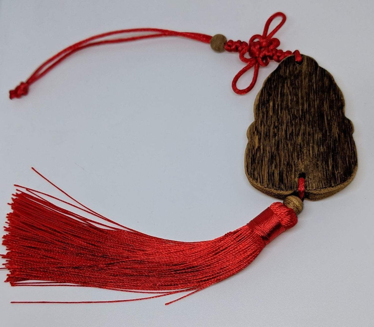 Cultivated Agarwood Key Hanger Charm Guan Yin Avalokitesvara, Happy Buddha -