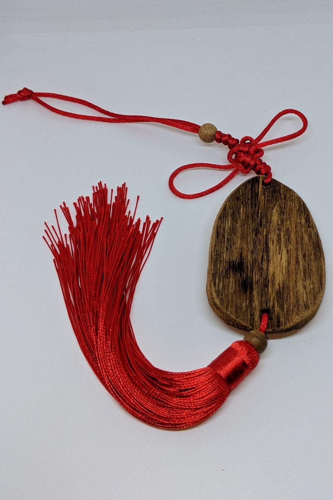 Cultivated Agarwood Key Hanger Charm Guan Yin Avalokitesvara, Happy Buddha -