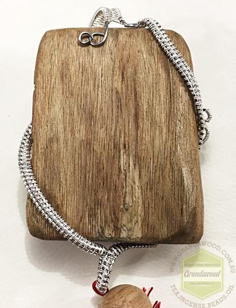 Happy (Laughing) Buddha Wild Agarwood Car Decor with Silver Hanger -