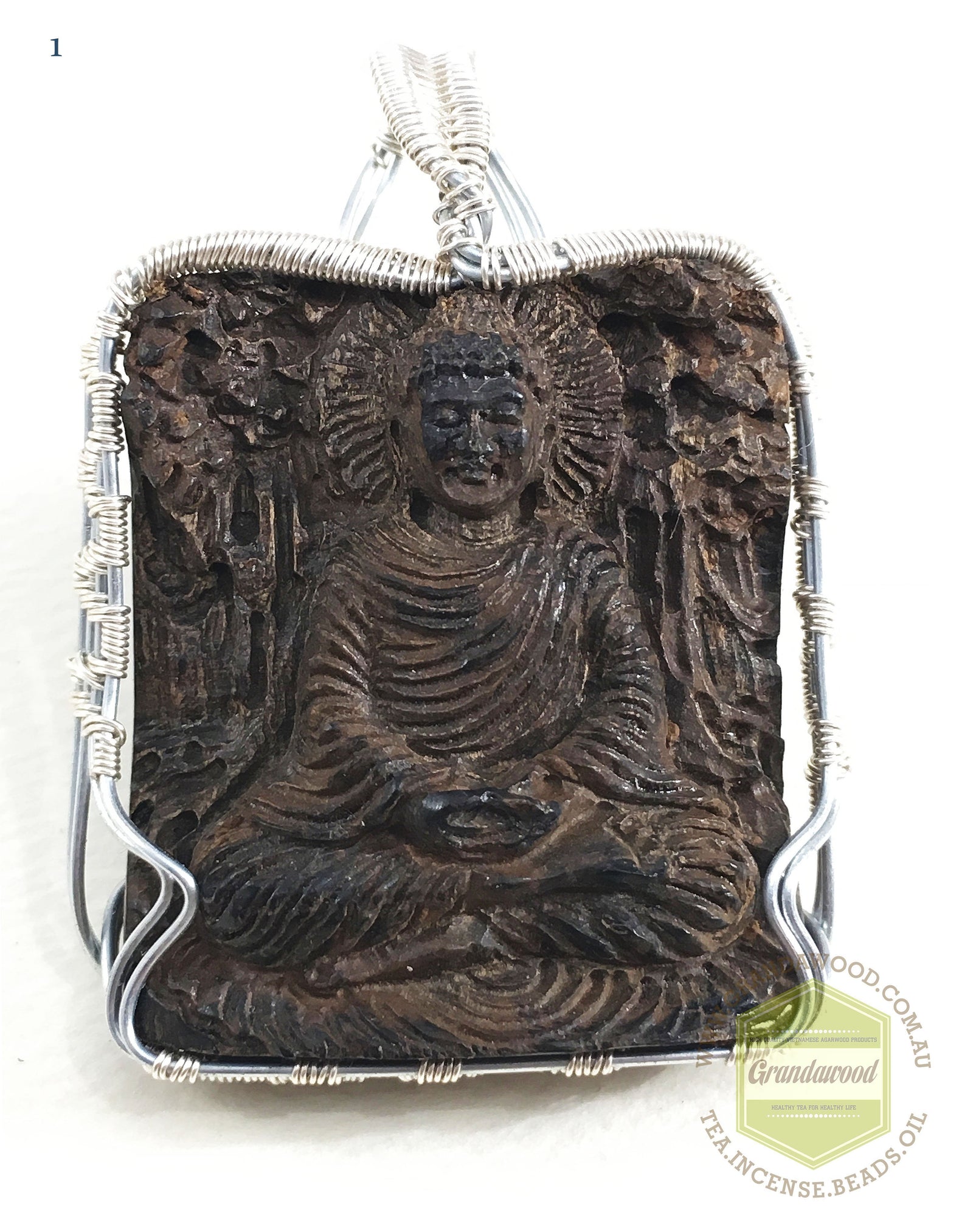 Sinking Agarwood Pendant Gautama (Sakyamuni) Buddha 释迦牟尼 -