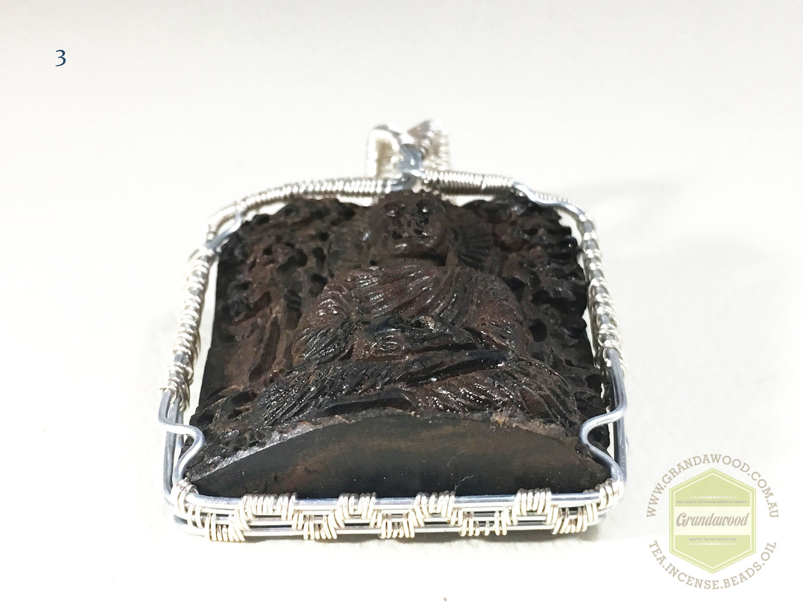 Sinking Agarwood Pendant Gautama (Sakyamuni) Buddha 释迦牟尼 -