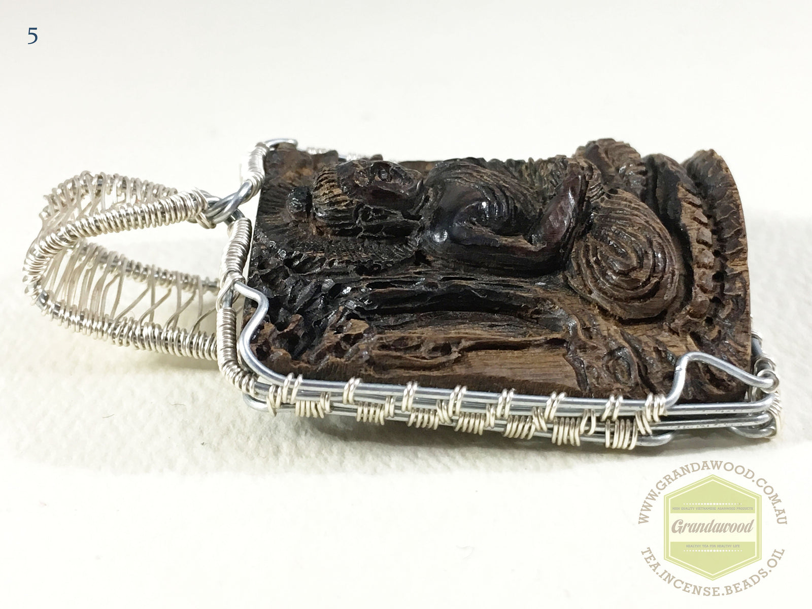Sinking Agarwood Pendant Gautama (Sakyamuni) Buddha 释迦牟尼 -