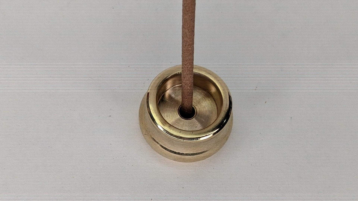Golden Alloy Mini Incense Holder - 1 single 2mm hole -