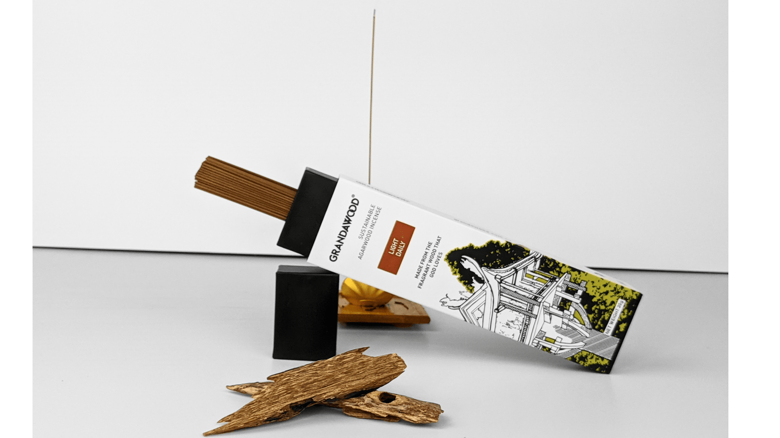 Grandawood Agarwood Incense-The Daily Incense 20g -