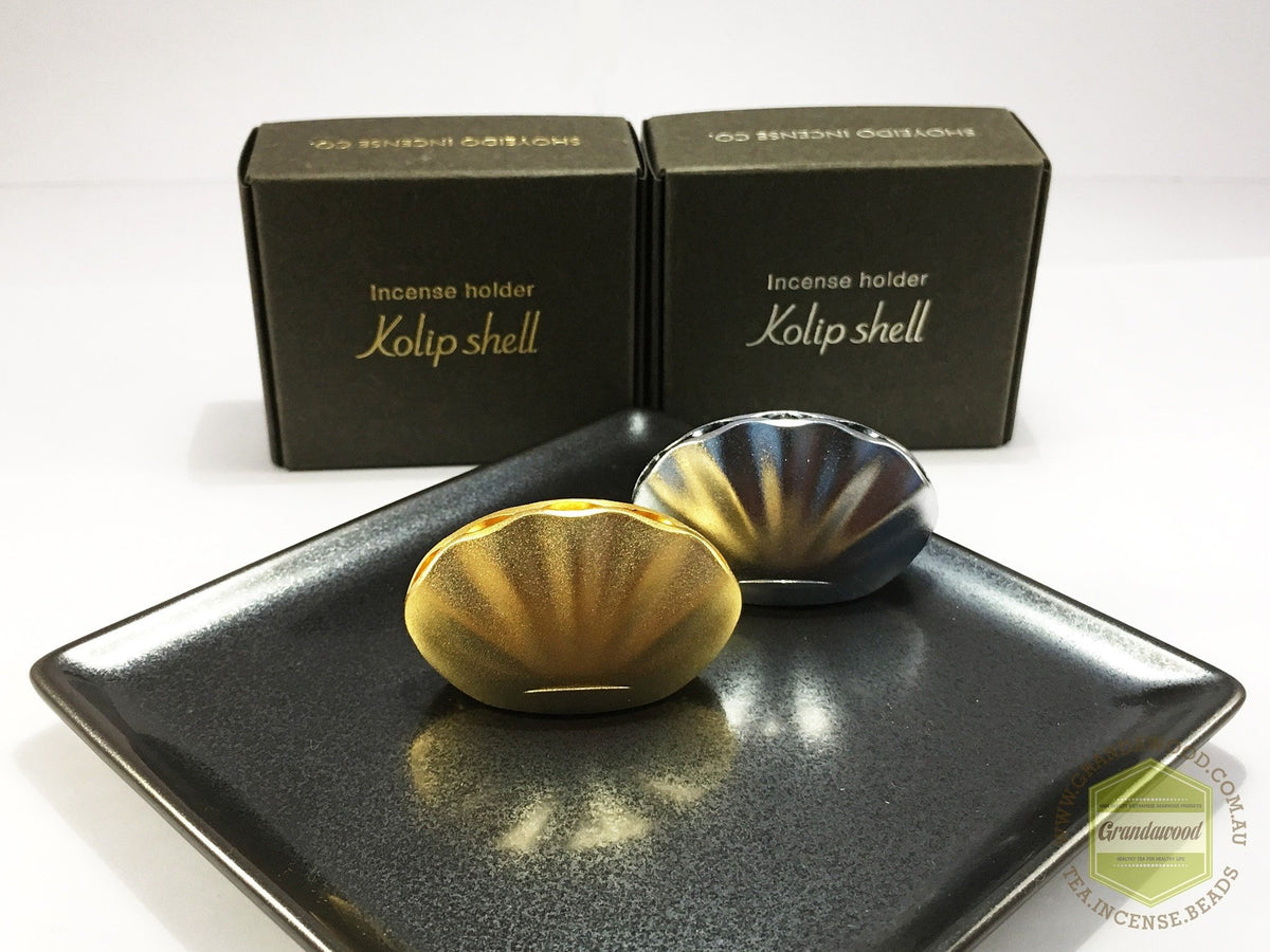 Incense Holder - Kolip Shell ( Gold/Silver) by Shoyeido -