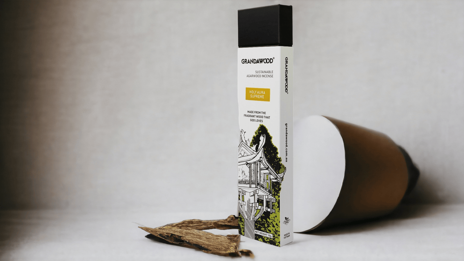 Holy Aura - Grandawood Wild Resinous Agarwood Incense-Premium Quality- 10g 沉香香 -