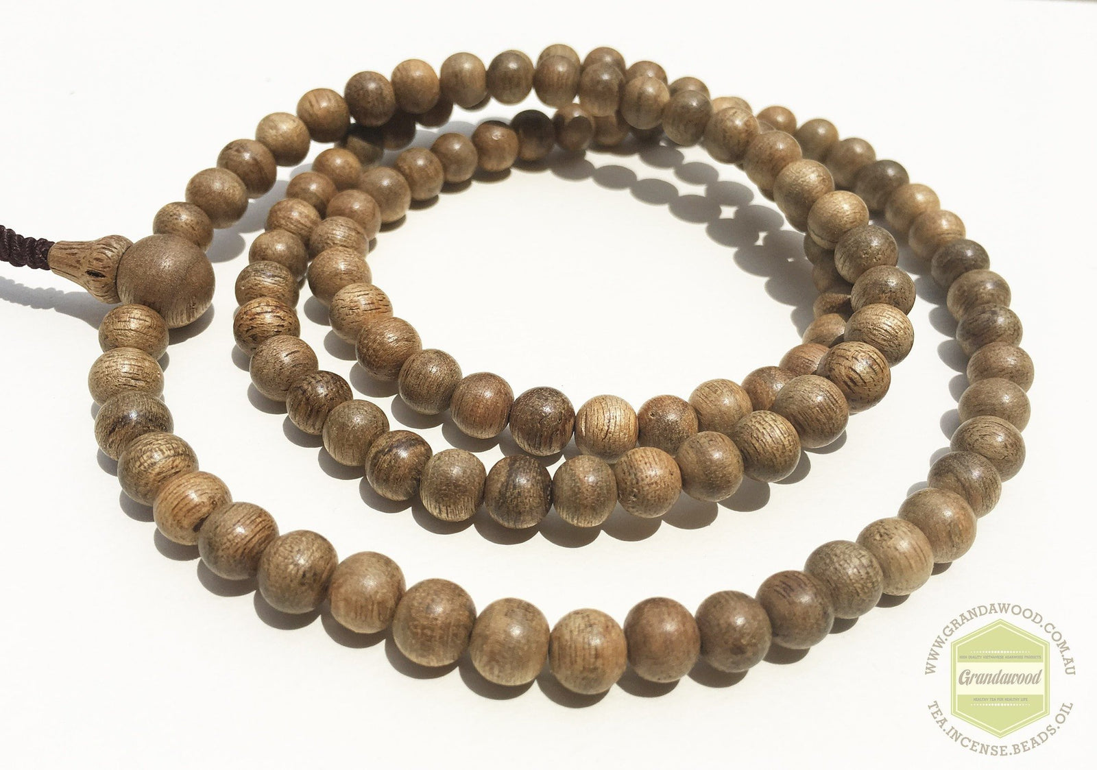 Malaysia Cultivated Agarwood Mala 108 beads 8mm -