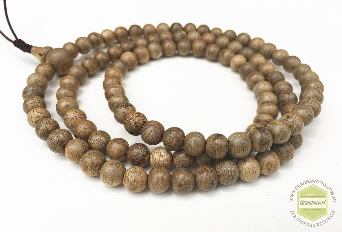 Malaysia Cultivated Agarwood Mala 108 beads 8mm -