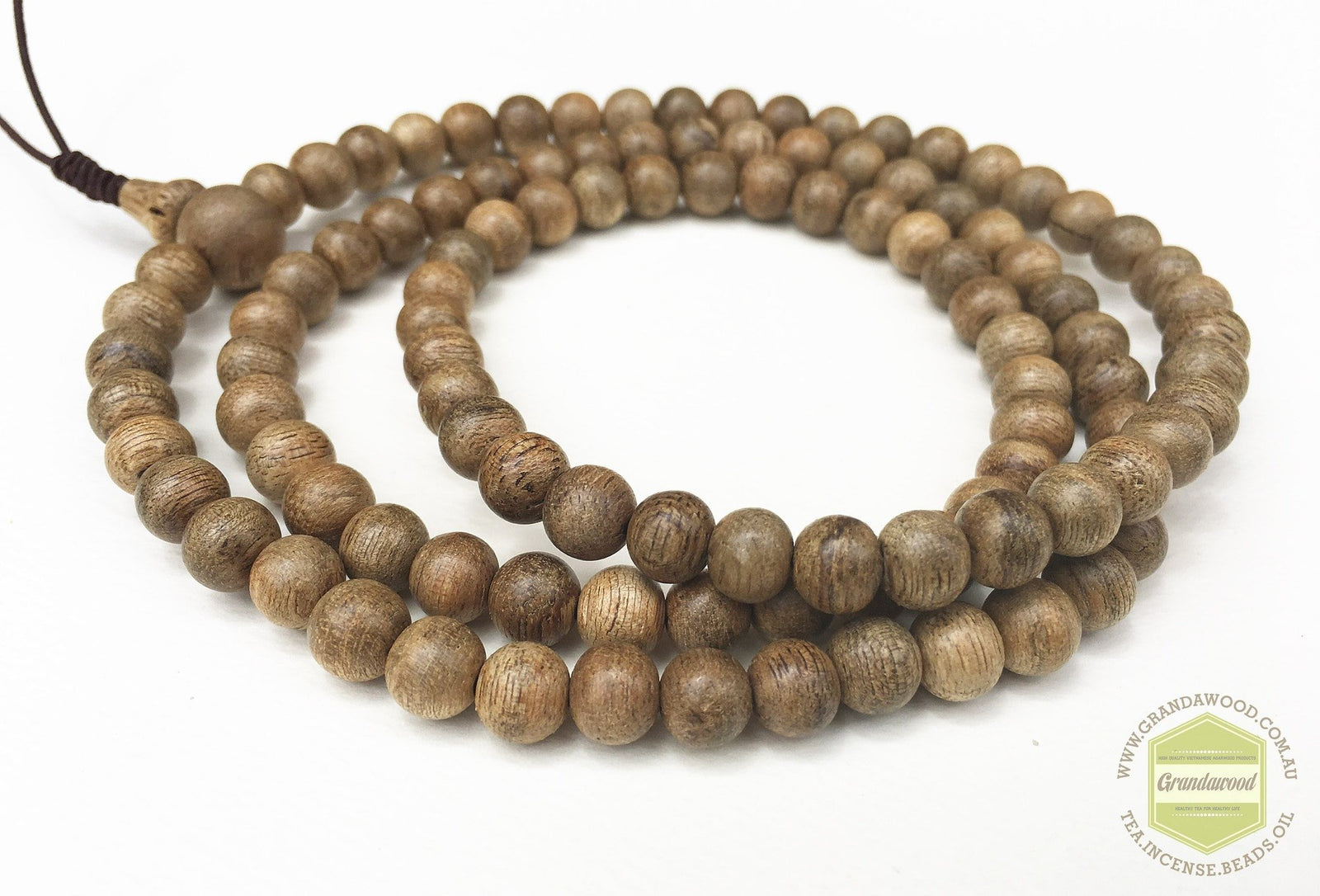 Malaysia Cultivated Agarwood Mala 108 beads 8mm -