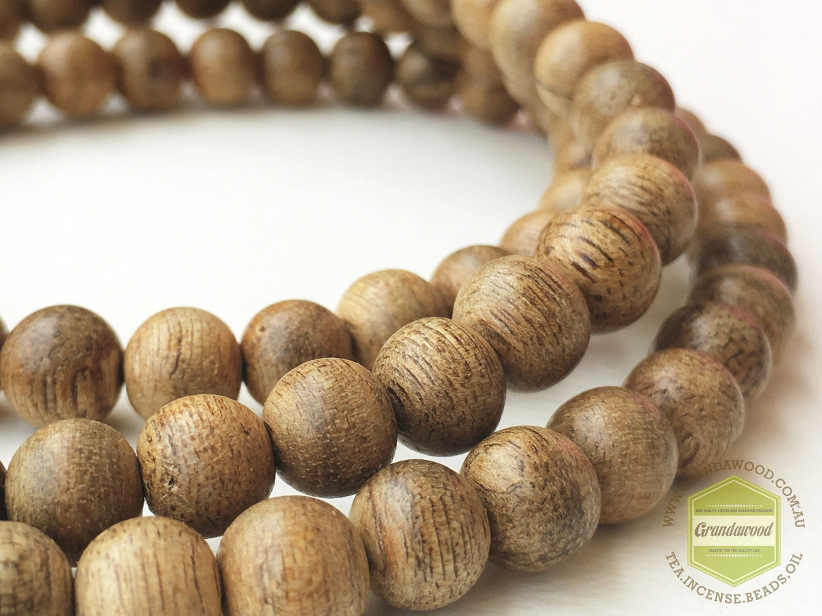 Malaysia Cultivated Agarwood Mala 108 beads 8mm -