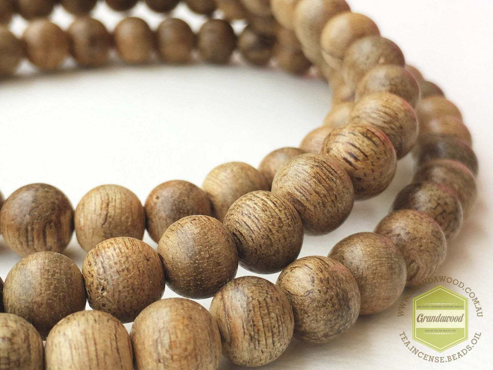 Malaysia Cultivated Agarwood Mala 108 beads 8mm -