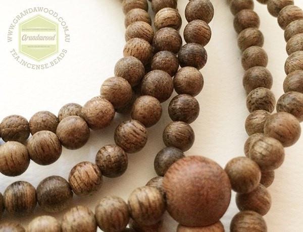Z-Sold Out-Z- Malaysian Cultivated Agarwood Mala 108 beads 6mm -