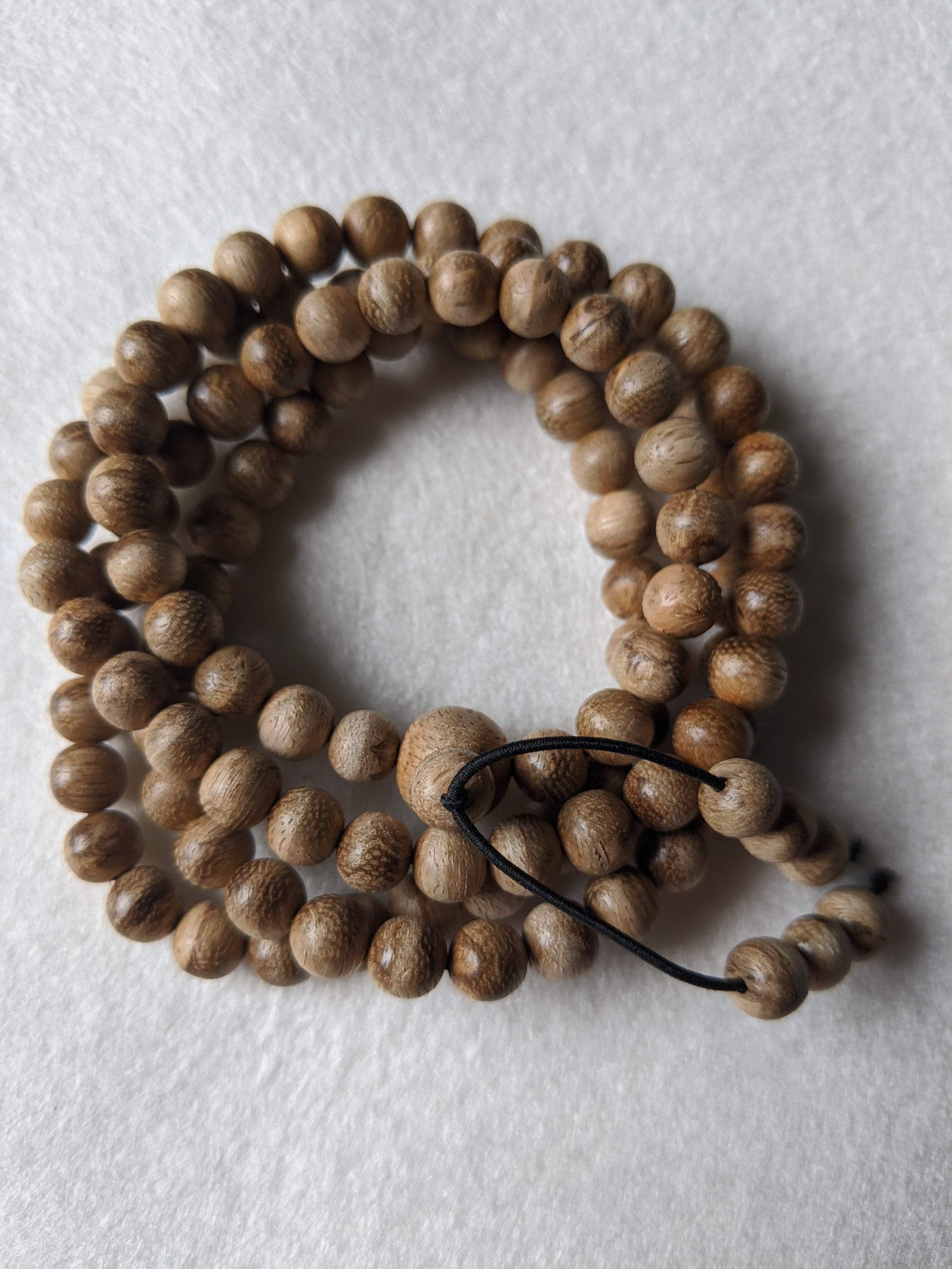 Sold New Entry Level: 11g Wild Borneo Agarwood 108 mala with 7mm dimension -