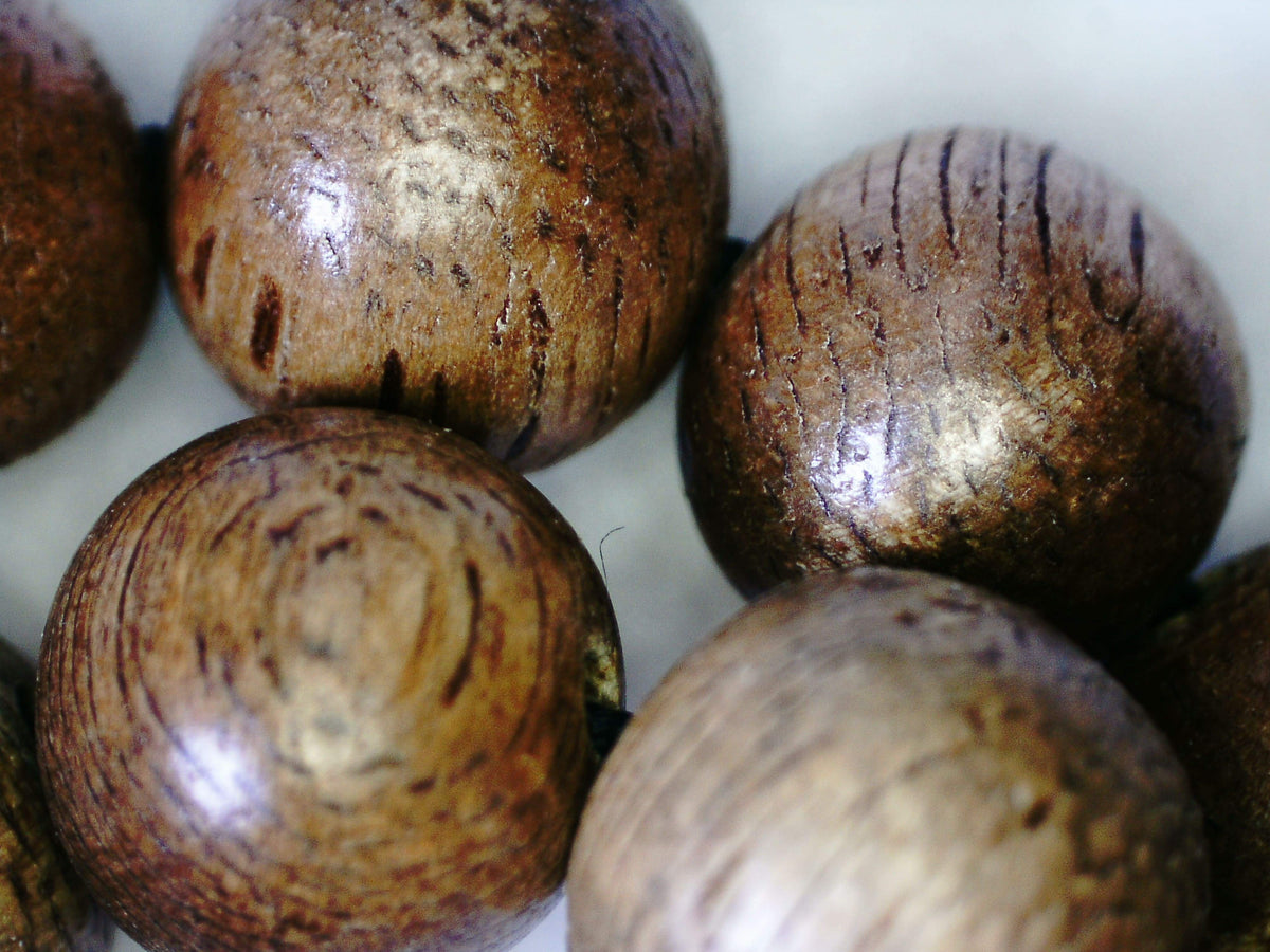 *SOLD* The Contentment 2 Wild Borneo Agarwood mala 114 beads (108 + 6) - 19g, 8mm -