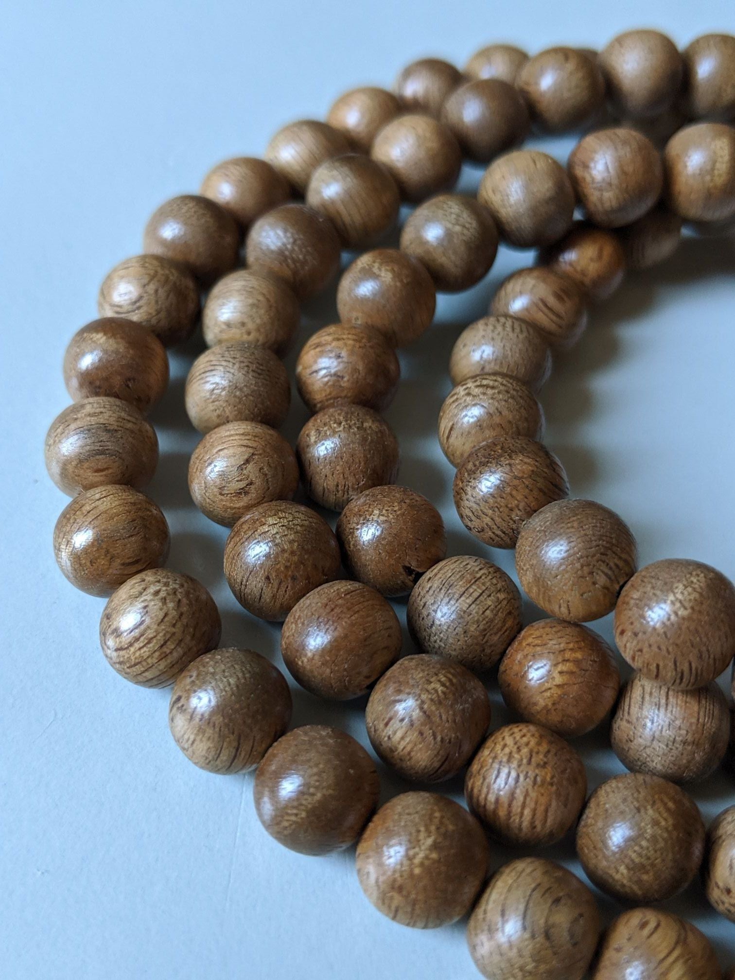 *SOLD* The Contentment 2 Wild Borneo Agarwood mala 114 beads (108 + 6) - 19g, 8mm -