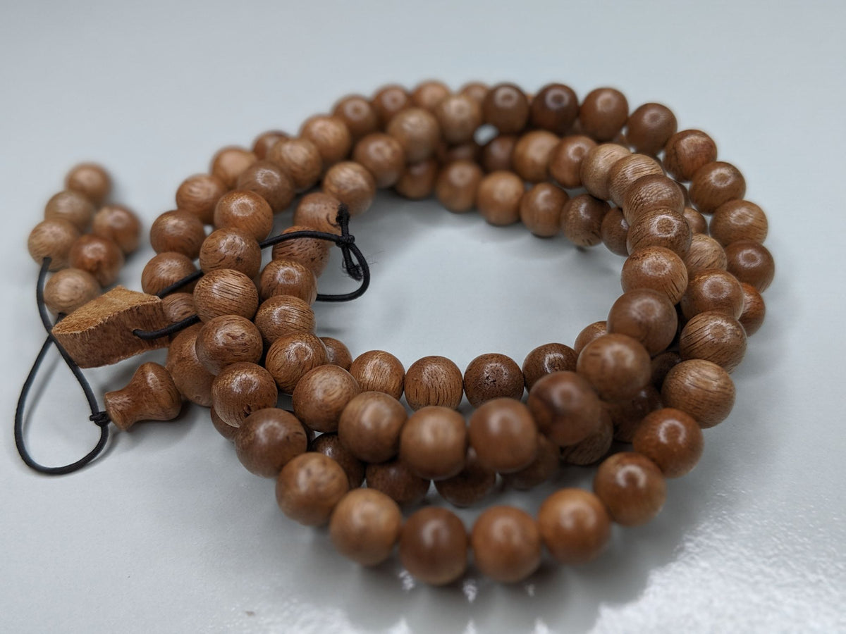 *SOLD* The Contentment 2 Wild Borneo Agarwood mala 114 beads (108 + 6) - 19g, 8mm -