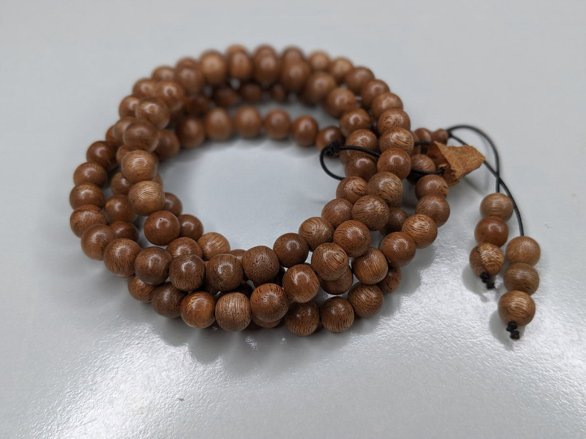 *SOLD* The Contentment 2 Wild Borneo Agarwood mala 114 beads (108 + 6) - 19g, 8mm -