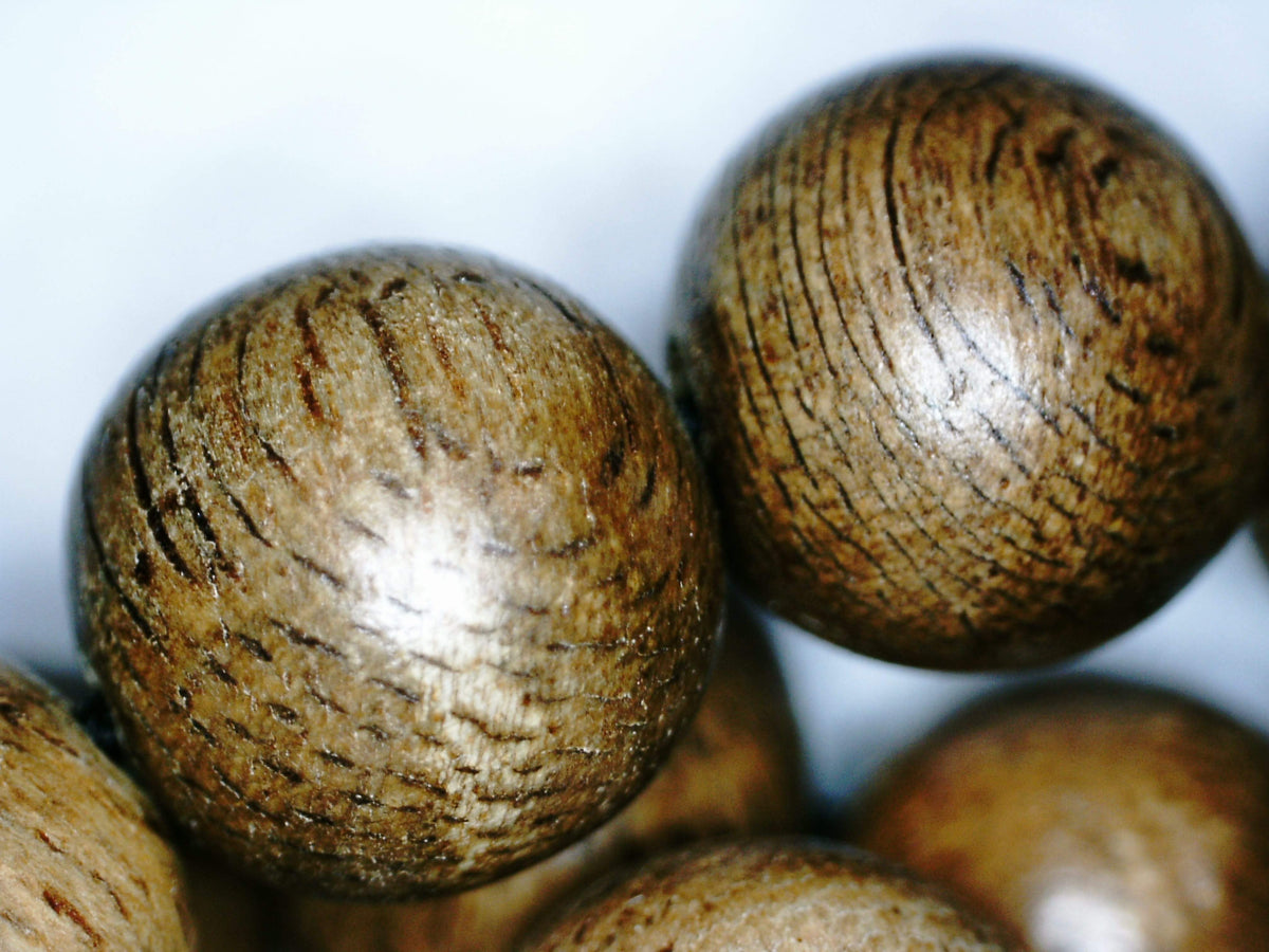 *SOLD* The Contentment 2 Wild Borneo Agarwood mala 114 beads (108 + 6) - 19g, 8mm -