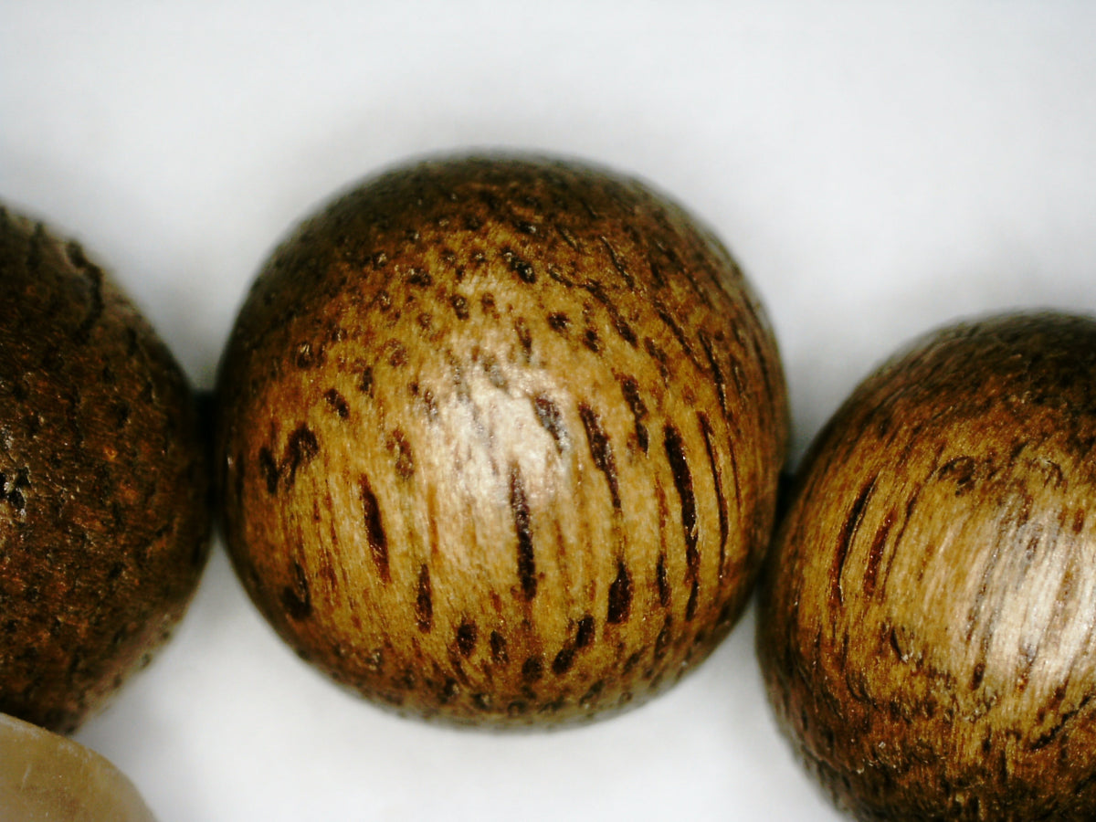 SOLD-The Contentment Wild Borneo Agarwood Mala 8mm 20g 108 beads plus 6 extras and 1 piece of material -