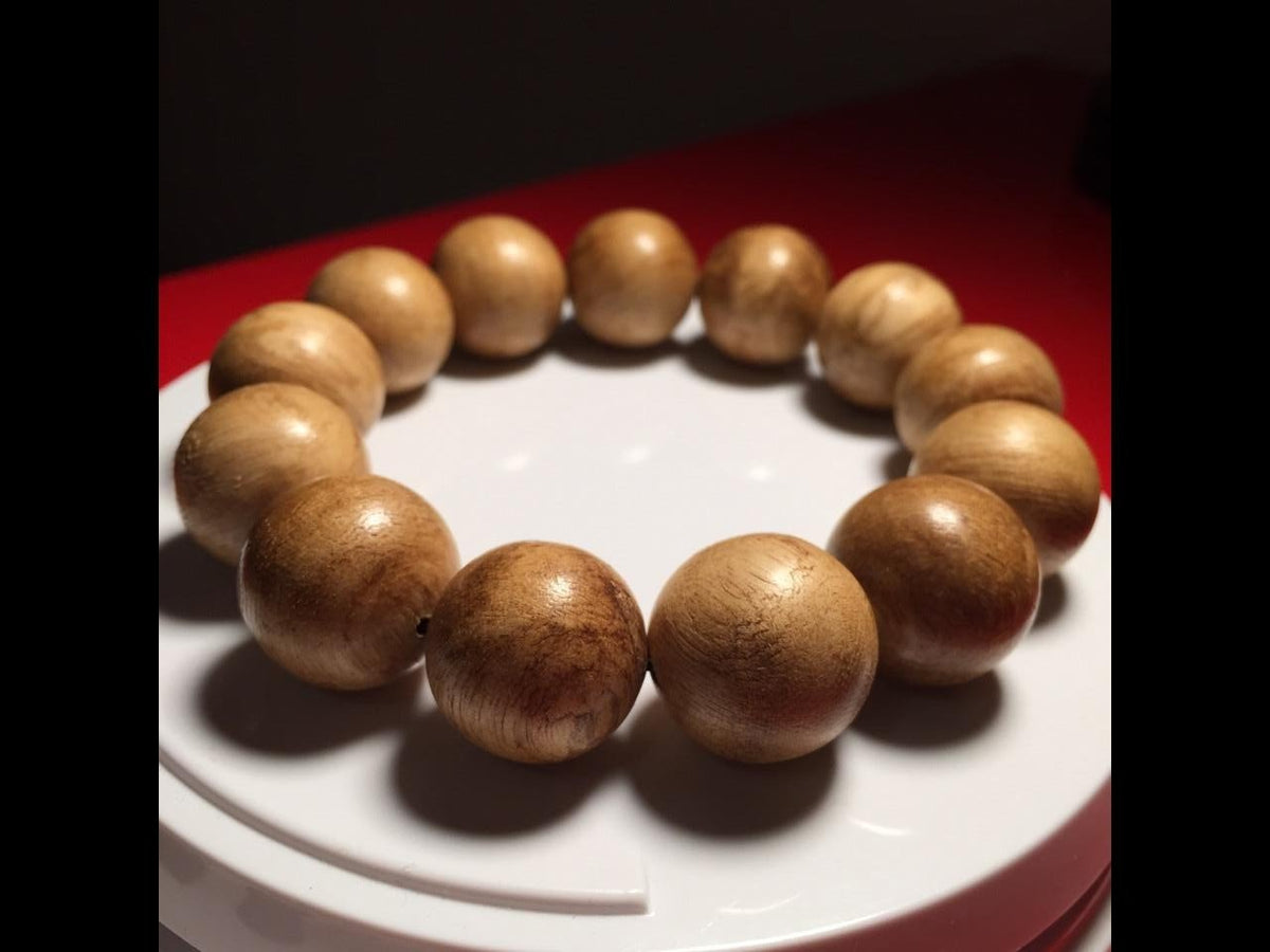 SOLD- Agarwood natural prayer bracelet 13 beads - young-Indonesia 沉香 -