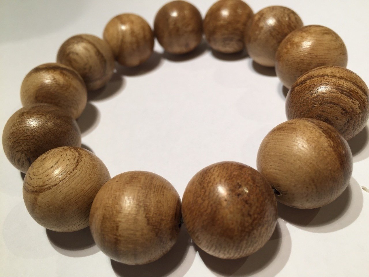 SOLD- Agarwood natural prayer bracelet 13 beads young-Indonesia 沉香 sn002 -