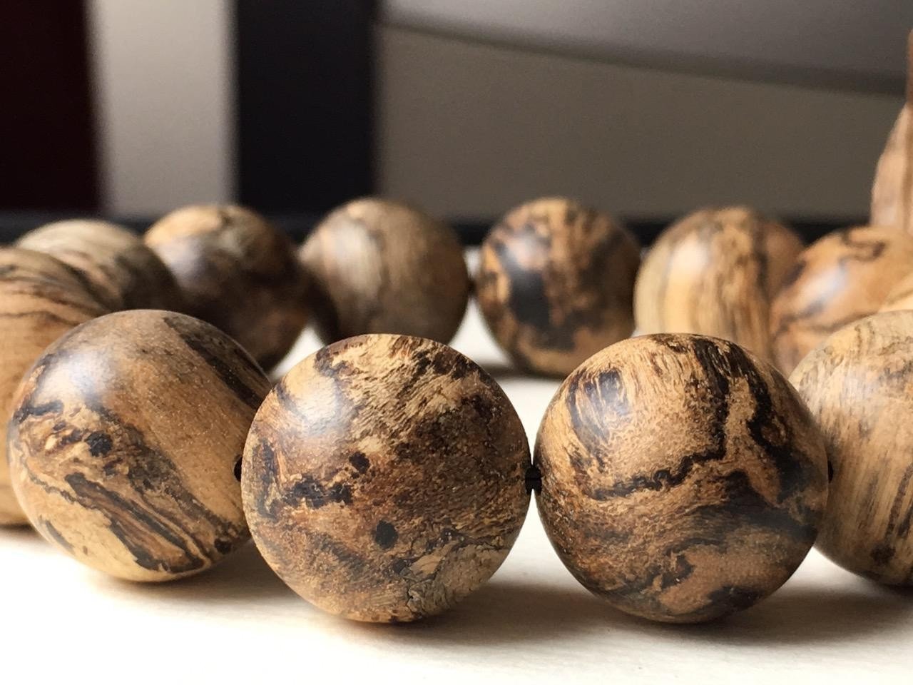 SOLD- Rare Leopard Pattern Agarwood Bracelet 30g fully sinking bracelet -