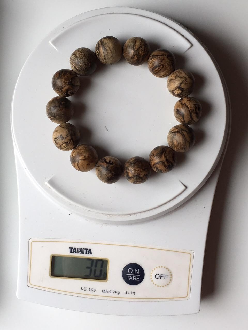 SOLD- Rare Leopard Pattern Agarwood Bracelet 30g fully sinking bracelet -