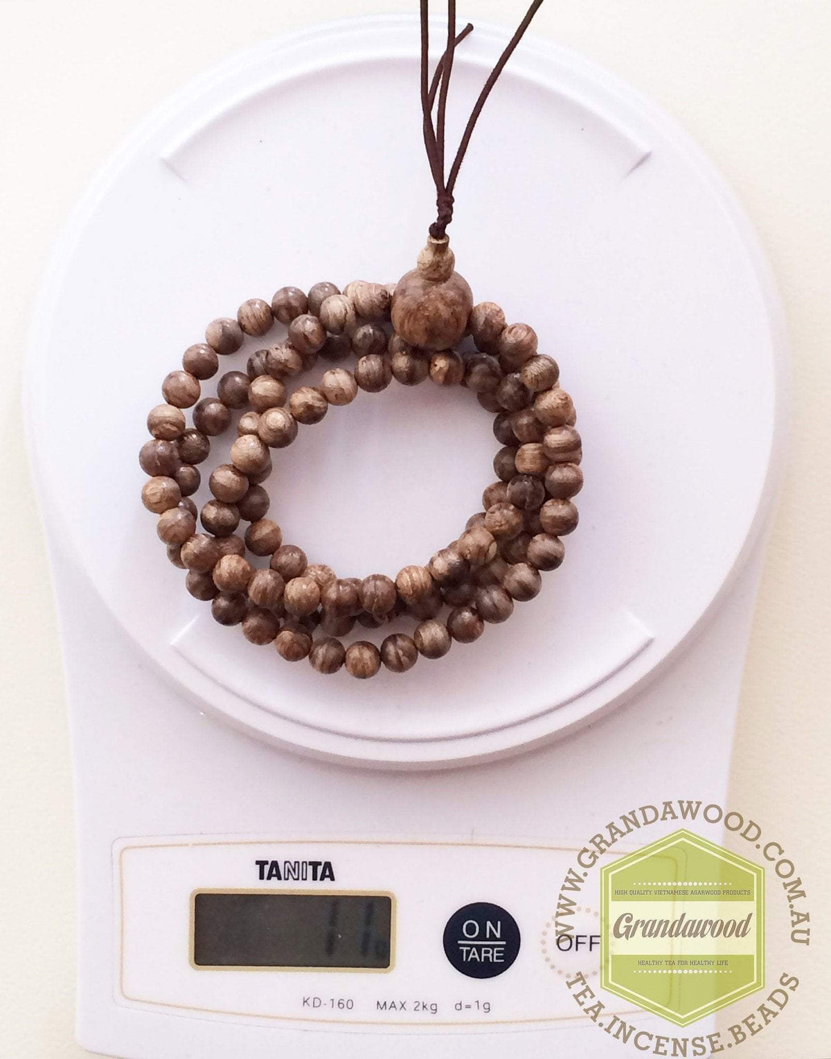 SOLD- Wild 108 Agarwood Borneo (Kalimantan) Indonesia prayer mala 108 beads -