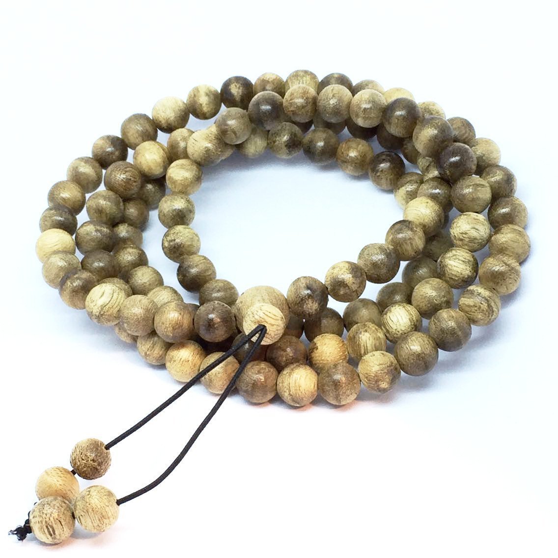 Young Wild Agarwood 108 mala Kalimantan 8mm 17g -