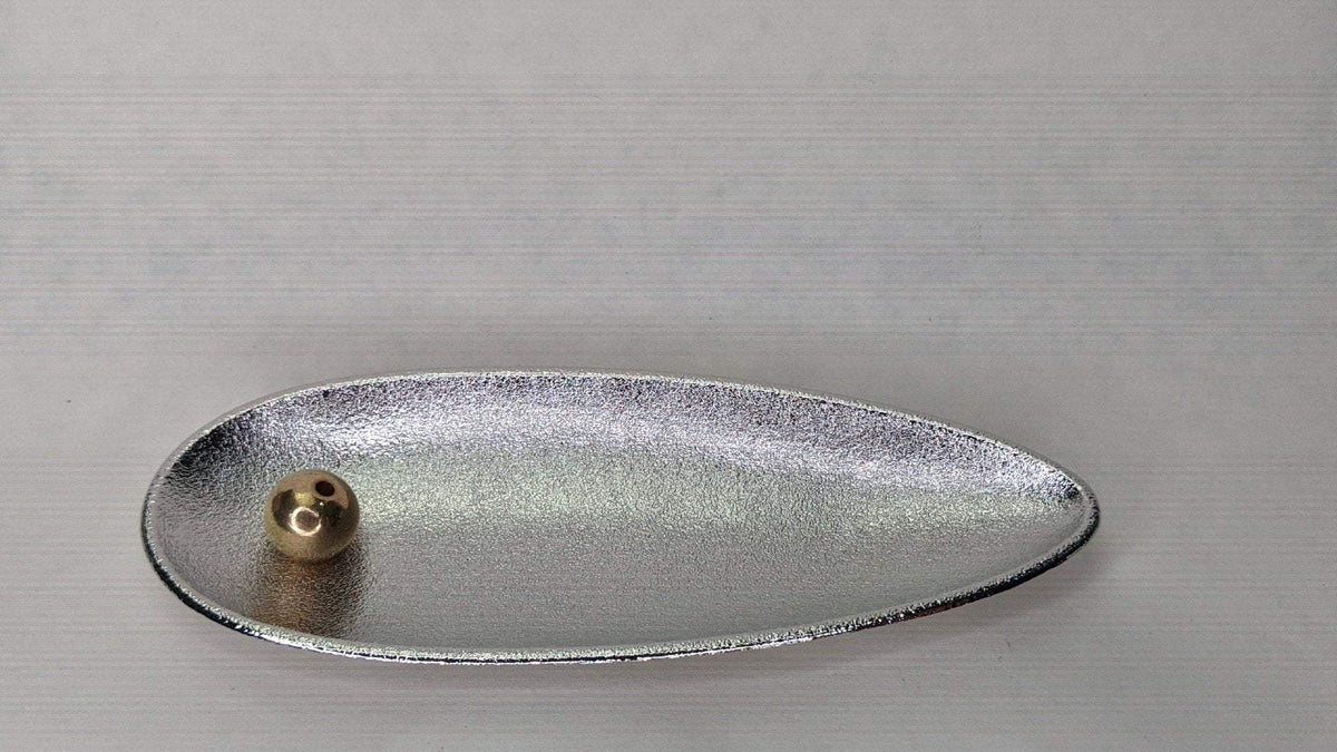 *New* Silver Coated Tray with Copper Ball Incense Holder -