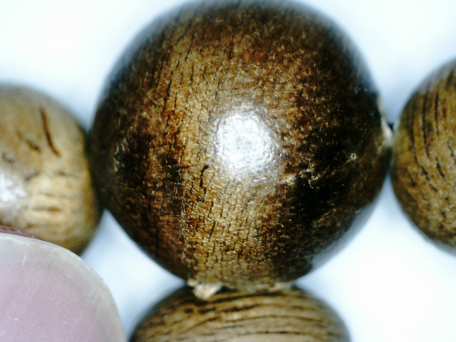 SOLD-The Contentment Wild Borneo Agarwood Mala 8mm 20g 108 beads plus 6 extras and 1 piece of material -