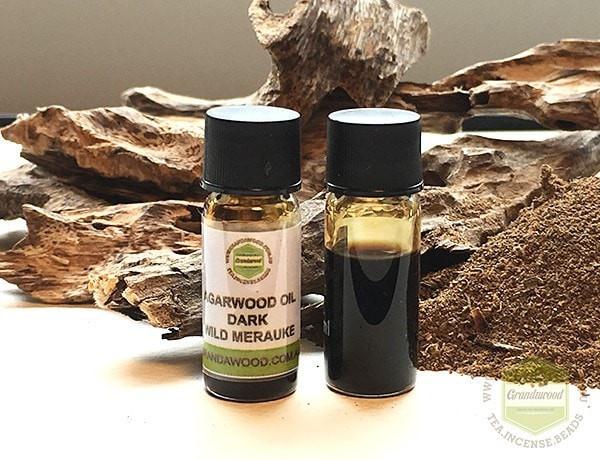 Specialty 100% Pure Merauke Wild Dark Agarwood (Oud) Oil - Steam Distillation from Decent Resinous Agarwood -