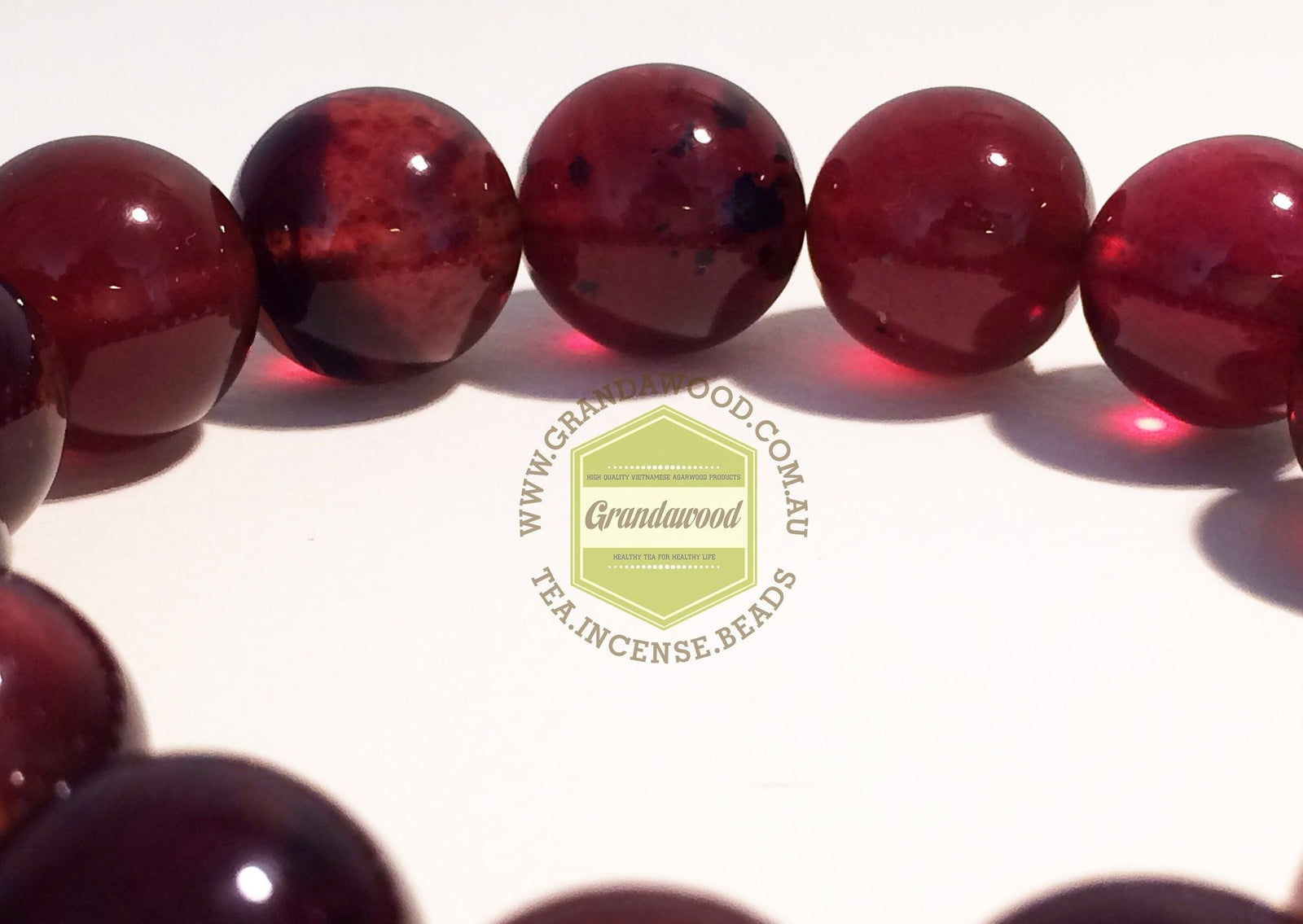 Red Amber bracelet 15 mm -