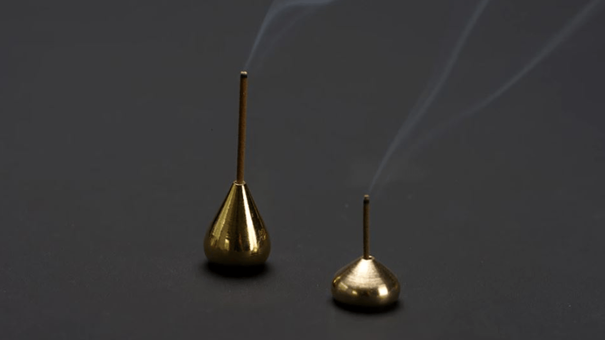 Teardrop Shape -Brass Incense Holder -