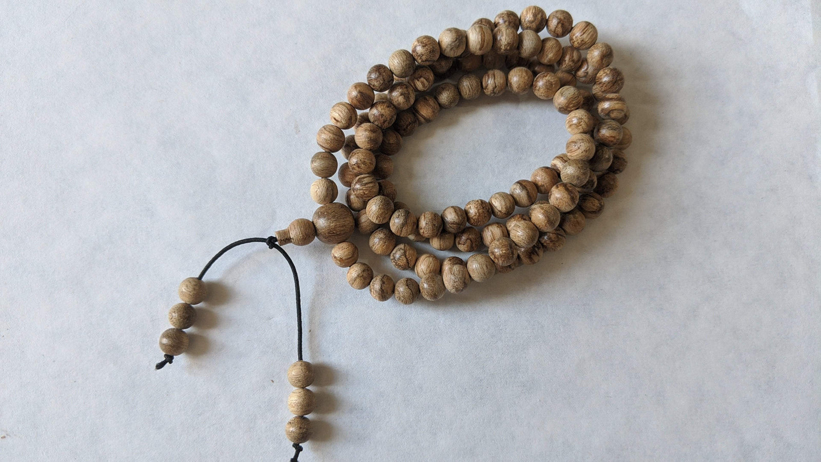 Wild Young Tigerwood Agarwood - 108 mala -6mm 10g - Grandawood- Agarwood